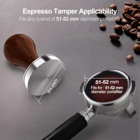 G521wn51us Kithchenboss Coffee Tamper 51mm Espresso Metal Pressure Wooden #2