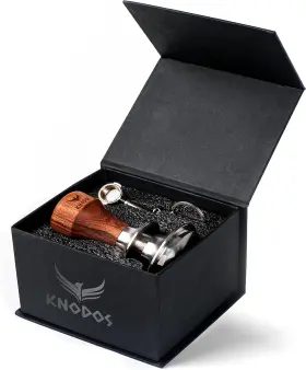 B0brtlxzbg Knodos 58mm Adjustable Espresso Tamper - Spring Loaded Stainless Steel With Gif