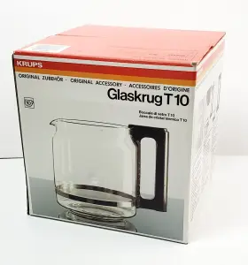 Krups 010942100058 Glaskrug T10 10 Cup Replacement Glass Coffee Carafe New