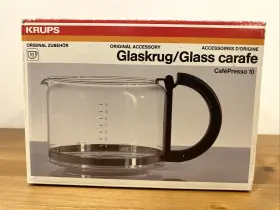 0360-42 Krups 010942110644 Glass Carafe Original Cafe Presso New Black 10 Cup In Box