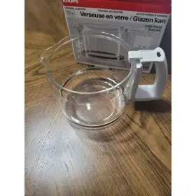 0160-70 Krups Glass Carafe Replacement White - Cafe Prima Procafe F No Top/lid