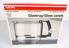 F0350-42 Krups 0350 Black 12 Cup Compact Aroma Replacement Glass Carafe Pot