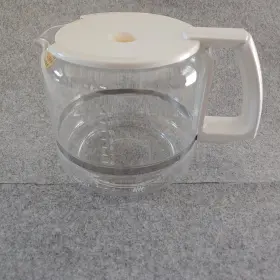 035o-70 Krups Glass Coffee Carafe T12 Aroma White Handle 12 Cup Vintage With Lid #2
