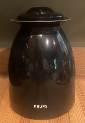 50733 Krups Aroma Control Coffee 197 199 Part Black Thermal 10 Cup Carafe And Lid #2