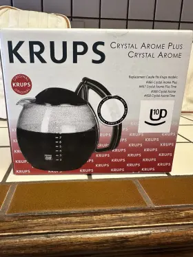 58971 Krups Crystal Arome Replacement 10 Cup Coffee Carafe White For 398 458 New Box