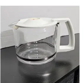 F0160-70 Krups Glass Carafe White For Caf Prima Aroma Easy To Clean