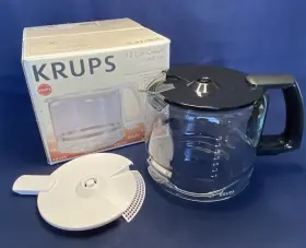 F0354257m Krups Black 12 Cup Replacement Coffee Pot Carafe And Lid 452 453 Extra White