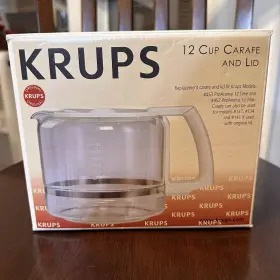 F0357057m Krups White 12 Cup Replacement Coffee Pot Carafe And Lid 452 453