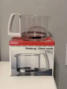 F0770-80 Krups F0770-70 12-cup Glass Coffee Carafe Replacement With Lid White