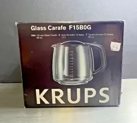 F15b0g Krups 12 Cup Replacement Carafe Coffee Pot Glass 8 Filter Cartridges #2