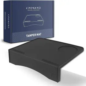 Kyonano 744759137272 Espresso Tamping Mat Coffee Tamper Black Silicone Food Grade Pad