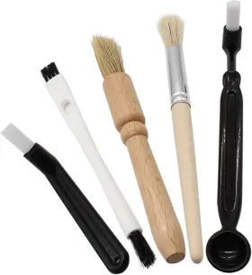 Kyu22110710 Kyuionty Coffee Grinder Cleaning Brush Espresso Machine Kit Wood Handle And Black