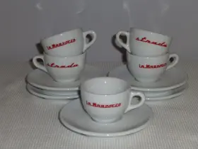 La Marzocco V090/strada Strada Set Of 5 Genuine 3oz Espresso Cup Made In Italy