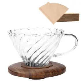 Gs-mt02 Lalord Pour Over Coffee Dripper With 100 Pcs Of Size 02 Clear