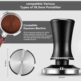Lyn3 Lanlysen 58.5mm Coffee Tamper For Espresso Machine Spring-loaded Bui #2