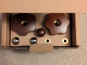Pla2200 Lel-it Lelit Walnut Upgrade Knob Kit For Mara/marax Coffee Machines Read Desc