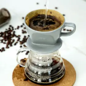 Lhuksgf 707713443017 Pour Over Ceramic - Coffee Dripper Maker With 3 Holes Flat Bot #2
