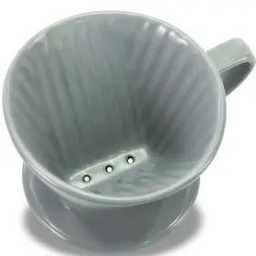 Lhuksgf 707713443017 Pour Over Ceramic - Coffee Dripper Maker With 3 Holes Flat Bot #3