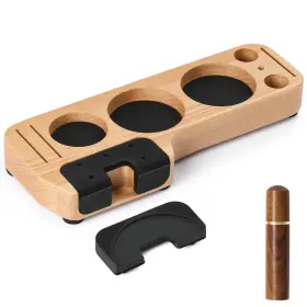 Lijingchen 726756575493 Wooden Espresso Tamper Station Knock Box Coffee Organizer Mu