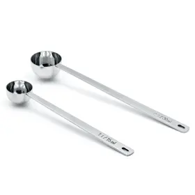 Xzl-us-sc02-m15 Limeflex 2pcs Coffee Scoop Set 1 Tbsp 15ml And 2 8.7 Inch L X 1.8 W Silver