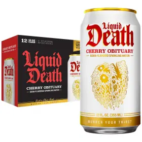 Liquid Death 840442200084 Soda-flavored Sparkling Water - Cherry 12 Fl Oz Pack Of