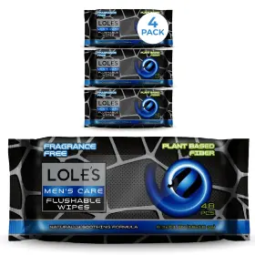 Loles 680972085285 Lole S Men Flushable Wipes Toilet For Adults 4 Pack X 48
