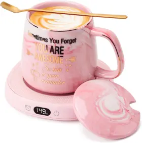 Loutytuo 445039229207 Coffee Mug Warmer And You Are Awesome Set Electric Cup For Desk Office