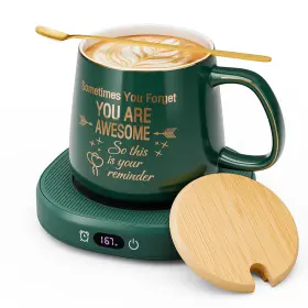 Loutytuo 735280395736 Coffee Mug Warmer And You Are Awesome Set Electric Cup With Auto Shu
