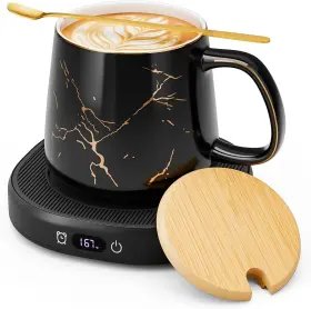 Loutytuo 735280395750 Coffee Mug Warmer And Luxury Marbling Set Electric Cup With Auto 4