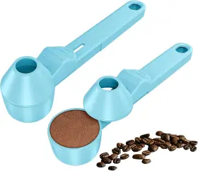 Lscs15-blue-2 Lov Sprout Coffee Scoop And Funnel For Reusable K Cup Refillable Pods Blue