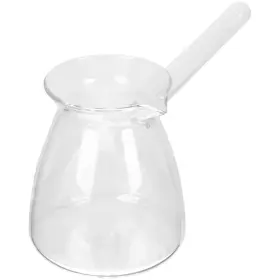 44ix143582b Luxshiny Side Handle Turkish Coffee Pot Glass Boiling For Tea Milk - Com