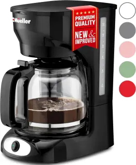 M Ellerhome 313109472433 Mueller 12-cup Drip Coffee Maker - Borosilicate Carafe Auto-off Reusable