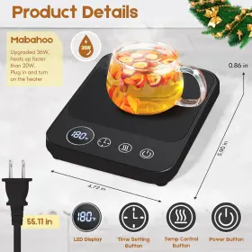 663330-1 Mabahoo Coffee Mug Warmer For Desk Electric Heated Cup Smart #2