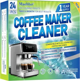 Mb-co04 Maebho Coffee Maker Cleaner And Descaler Tablets - 24 Pcs Uses For Keurig Ninja Brevill