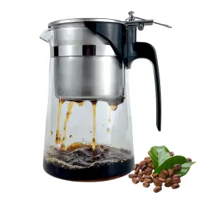 Maosemsi 757577408820 Pour Over Coffee Maker Set 304 Stainless Steel Dripper With On/off Sw