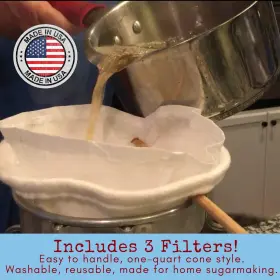 Maple Tapper 640522795161 3 Pc. Syrup 1 Quart Filter Set - Reusable Premium Synthetic #3