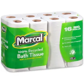 Marcal 043032064664 1646616pk 100% Recycled Two-ply Bath Tissue White 16 Rolls/pack