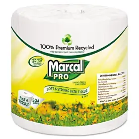 Mrc5001 Marcal Pro 5001 100% Recycled Two-ply Bath Tissue White 500 Sheets/roll 48 Rolls/carton