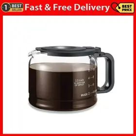 Gl220bk Medelco Inc 313037693641 Glass 12 Cup Traditional Style Replacement Coffee Carafe