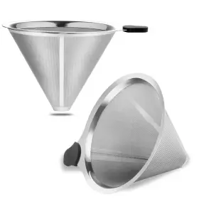 Meichu 414736840366 Pour Over Coffee Filter 2pcs Stainless Steel Paperless