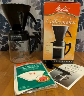 Melitta 055437640503 Cafe-euro Pour-over Coffeemaker Glass Carafe 6-cup Vintage 1997 New/box