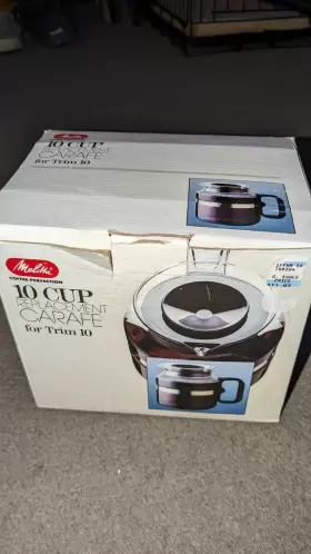 Rca-10l Melitta 055437641203 Nib Replacement Glass Coffee Carafe 10 C. 44 Oz Trim Lcm-10s #3