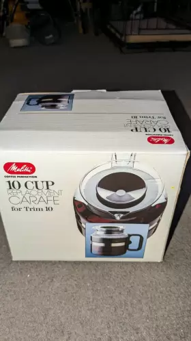 Rca-10l Melitta 055437641203 Nib Replacement Glass Coffee Carafe 10 C. 44 Oz Trim Lcm-10s
