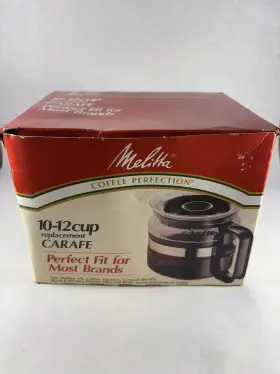Rca-10 Melitta 055437641456 10-12 Cup Black Replacement Carafe Coffee Pot Madeinusa New Open