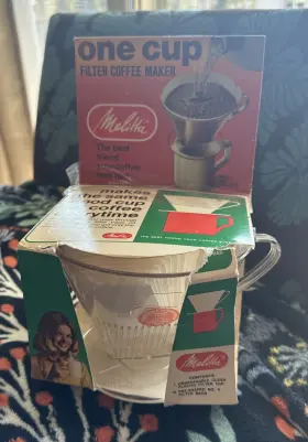 Melitta 055437650106 Perfect Start Coffee Maker One Cup Filter Cone -new-model No.4