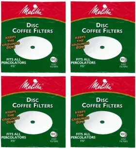 Melitta 445012155110 3.5 Inch White Disc Coffee Filters Pack Of 4