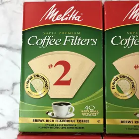 622704 Melitta Super Premium Coffee Filters #2 Cone Filter 4 Packs Of 40 Natural Brown #2