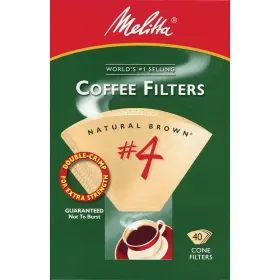 624412 Melitta #4 Cone 8-12 Cup Brown Coffee Filter 40-pack