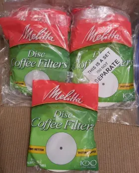 628358 Melitta Lot Of 13 - 100ct 3.5 Inch Percolator Disc Coffee Filters By 1300 Total