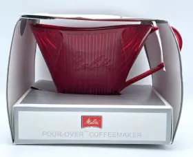 64031 Melitta Signature Series 1 Cup Pour-over Coffee Brewer Tritan Red New